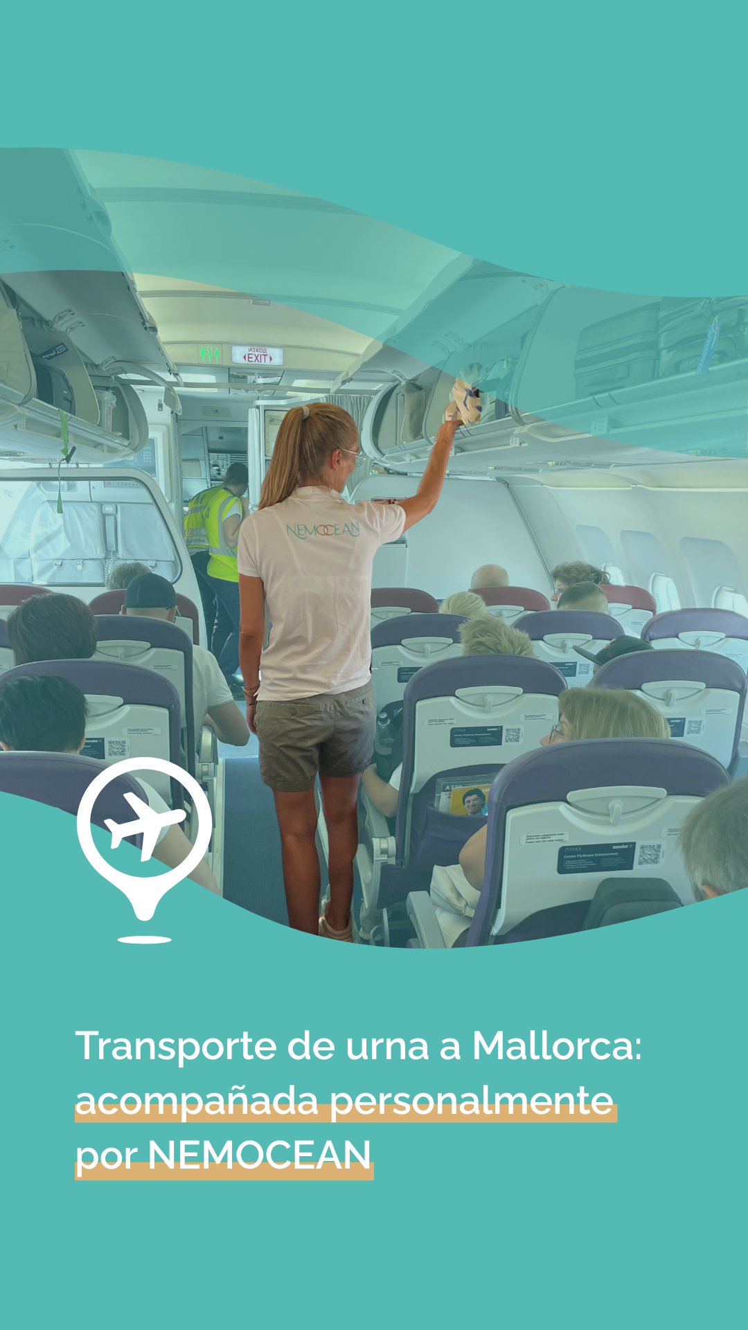 portada del vídeo: Transporte de urna a Mallorca: acompañada personalmente por NEMOCEAN